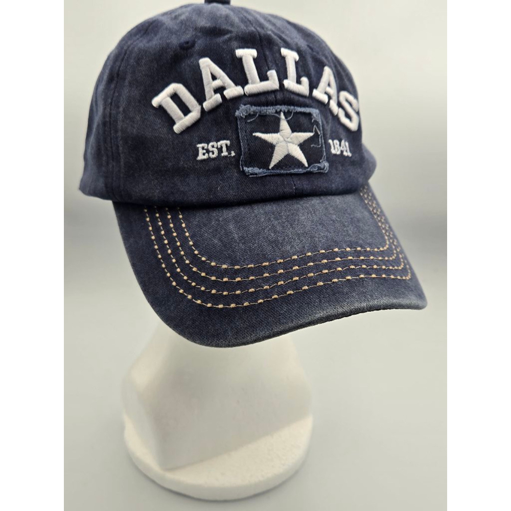 Dallas Baseball Cap Dark Blue Adjustable, 100% Cotton, NWOT